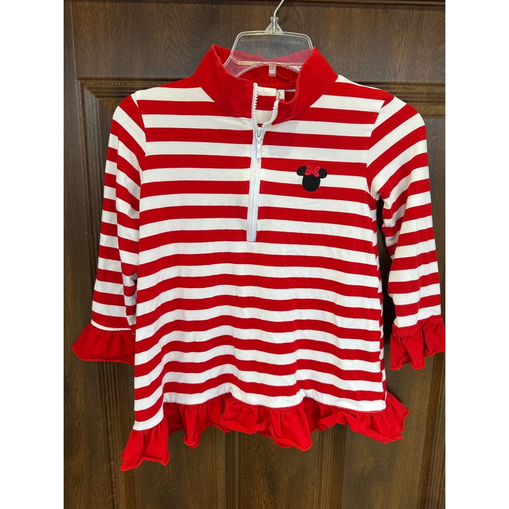 Smocked Polkadot Small Shop SZ 9 Kids Minnie Mouse Full Zip Red Jacket Coverup